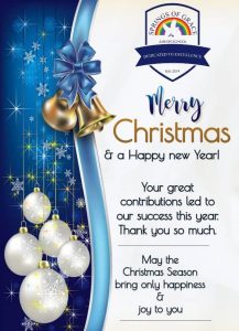 Read more about the article Board of Directors & Staff of S.O. G Wishing you all a Merry Christmas & a Prosperous New year